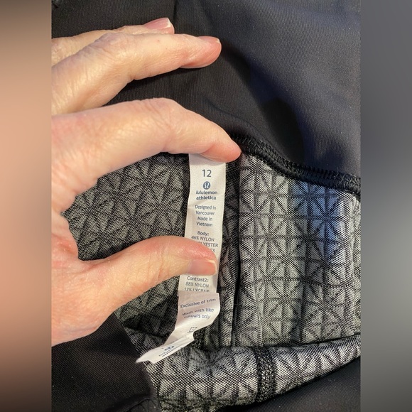NWOT Lululemon Straight Up Pant   Size 12 Tri Geo Silver Spoon Black - Picture 11 of 15